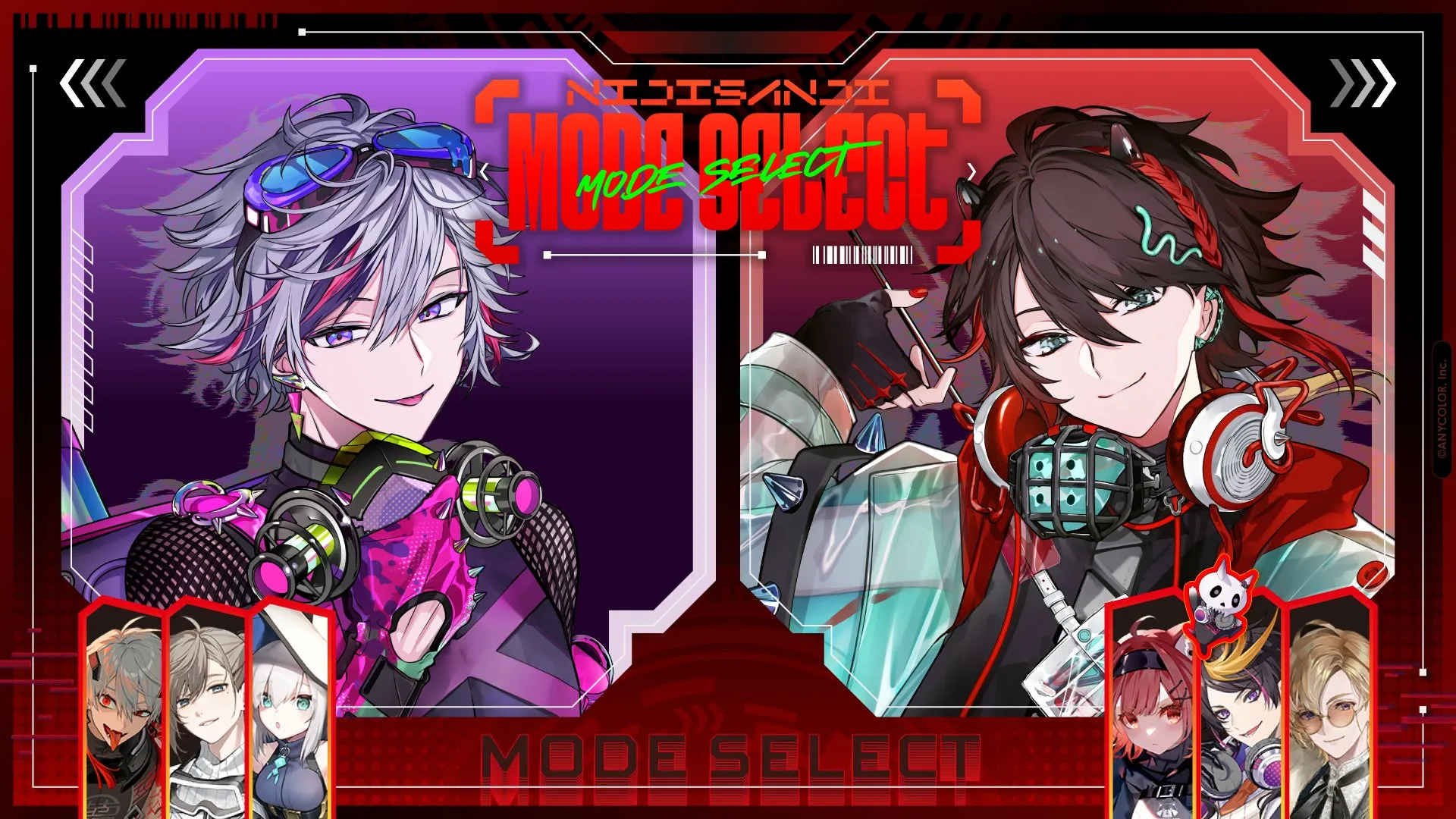 NIJISANJI Mode Select画面